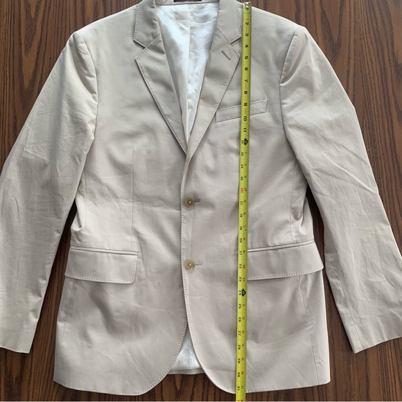 Express Light Tan Tailored Suit Jacket Blazer Formal Workwear - Picture 8 of 15